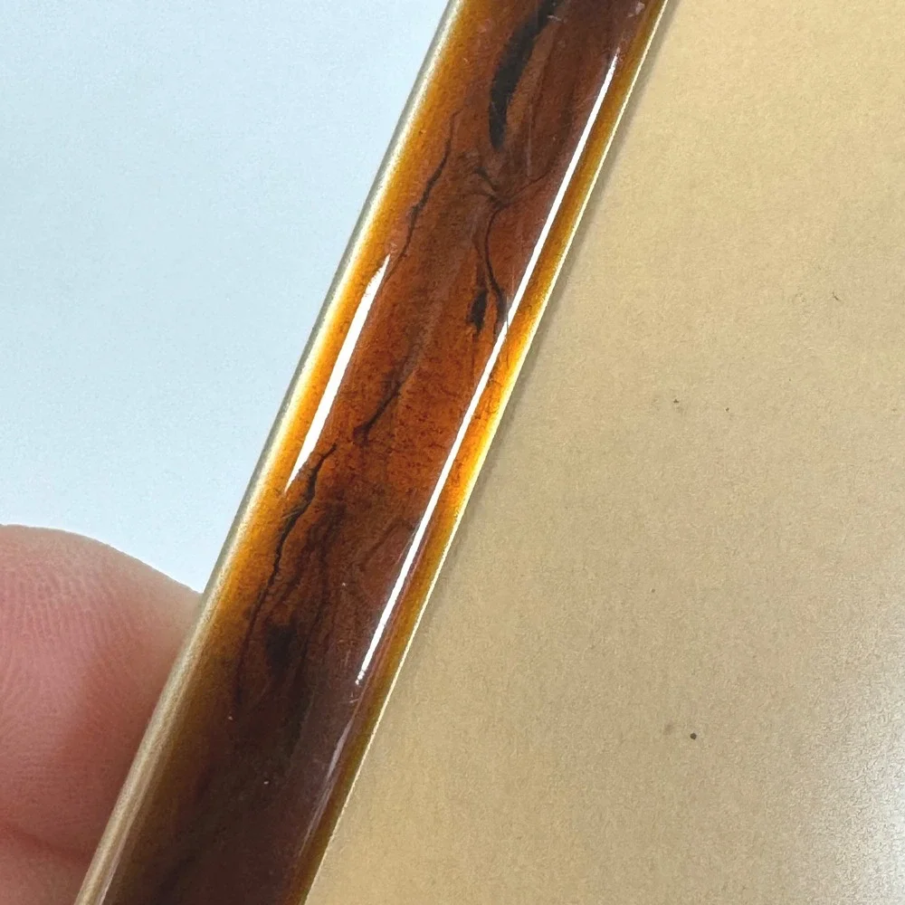 Vintage 1982 Hallmark Brown Faux Tortoiseshell Enamel Picture Frame 5 x 7 photo